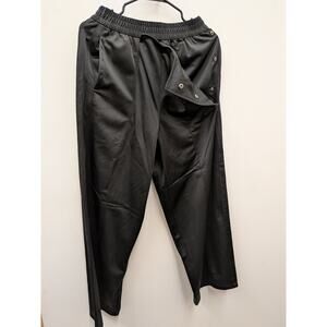 KBB by Kamalani Women’s Black Faux Leather Snap Track Pants XS Jogger Style